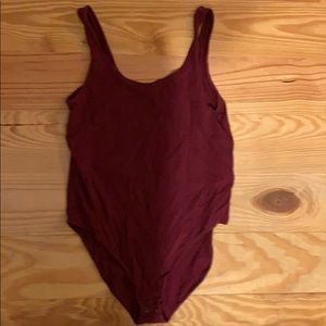 burgundy bodysuit